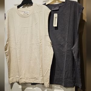 NO BOUNDARIES SLEEVELESS MUSCLE TEES- 2 PACK